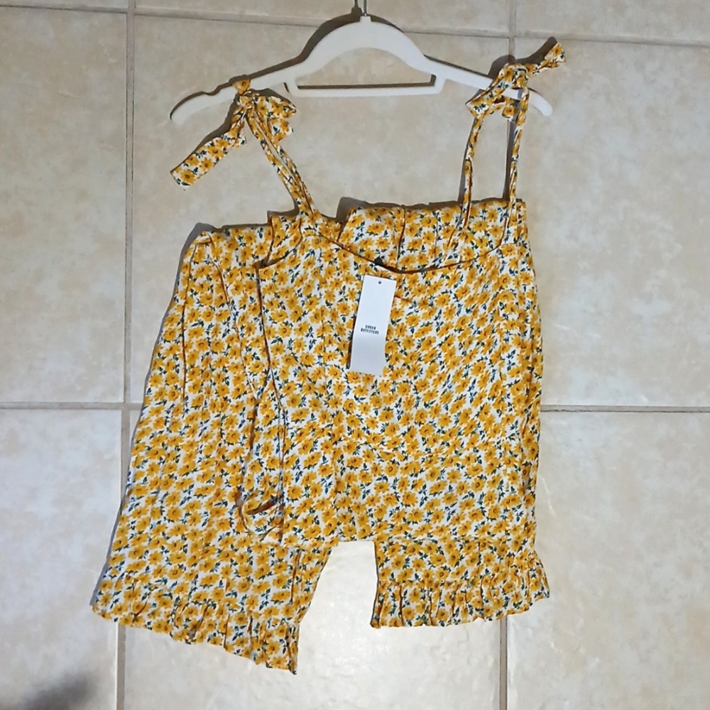 BRAND NEW Yellow sunflower romper from Urban Outfitters